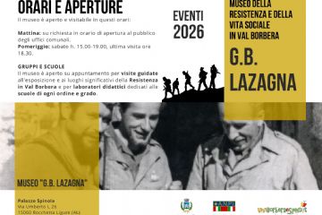 Programma estivo del Museo della Resistenza e vita Sociale in Val Borbera “G.B. Lazagna”